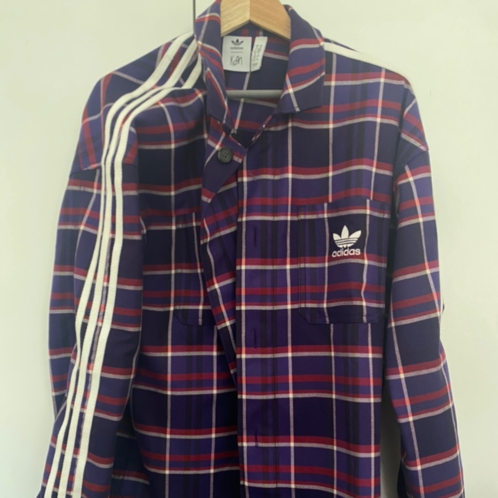 Korn x Adidas collaborated flannel